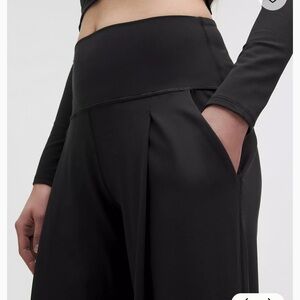 lululemon athletica Black Wide-Leg High-Rise Pants
